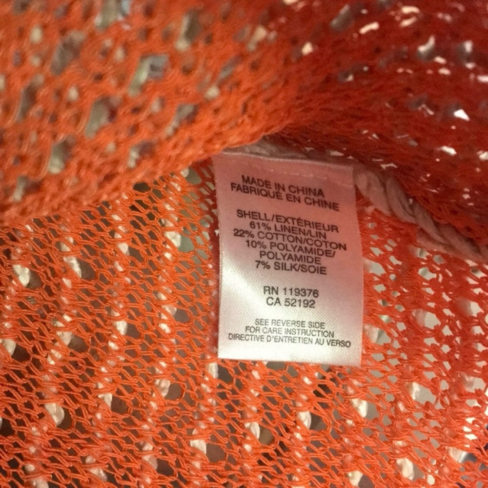 Women's Orange and Cream Sweater - Picture 10 of 11